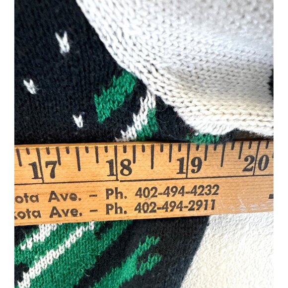 Ugly Christmas Sweater Men's Santa on a Motorcycle Size Medium Black Gray - Picture 9 of 11